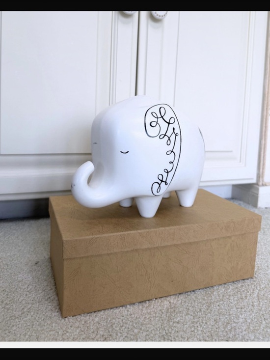 kate spade Other - Kate Spade x Lenox White Ceramic Elephant Figurine Piggy Bank Collectible